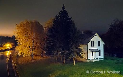 Lockmaster's House At Night_00171-3.jpg - Photographed along the Rideau Canal Waterway in Smiths Falls, Ontario, Canada. 